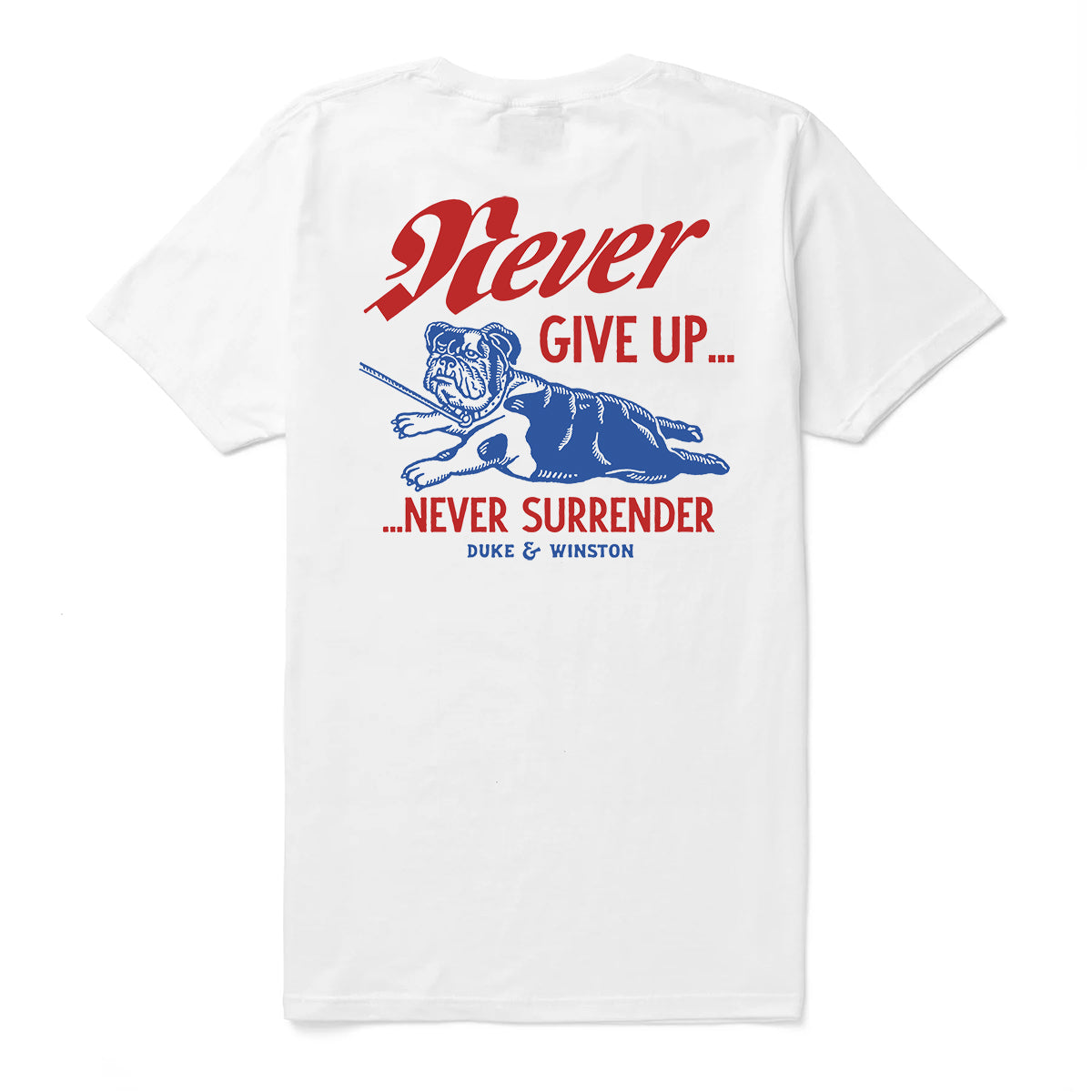 Never Surrender Bulldog Tee (White)