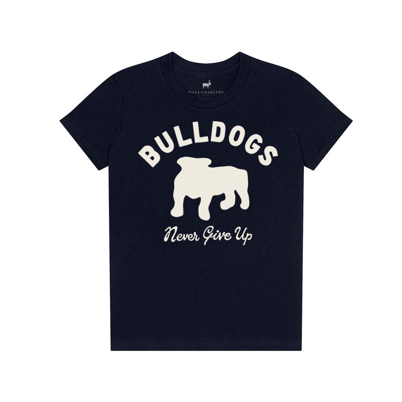 Youth Bulldogs Never Give Up Tee (Navy)