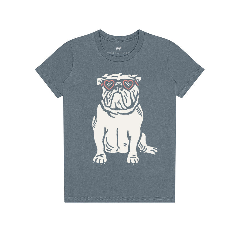 Youth Heart Shades Tee (Steel Blue)