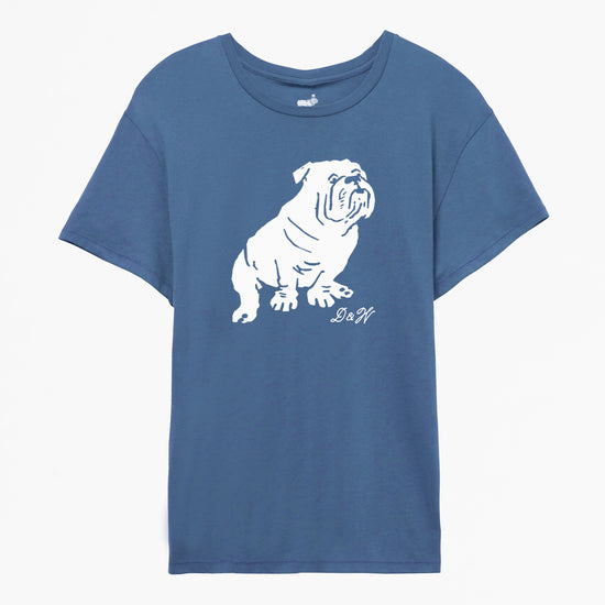 Load image into Gallery viewer, Stubborn Bulldog Tee (Steel Blue)
